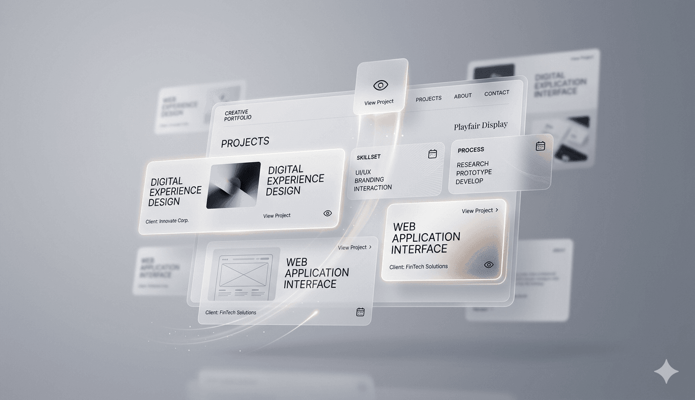 animation design portfolio interface